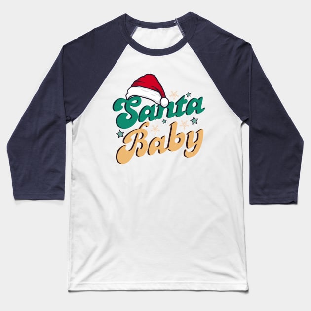 Santa baby hat cute Baseball T-Shirt by JDVNart